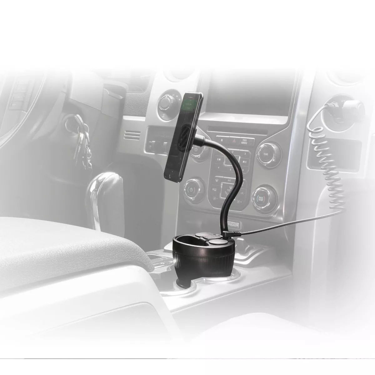 Scosche Magic Mount Cup Power Hub Mobile Device Stand Black