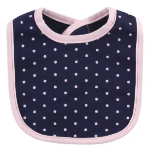 Hudson Baby Infant Girl Cotton Bib and Sock Set 5pk, Hip Bunny, One Size