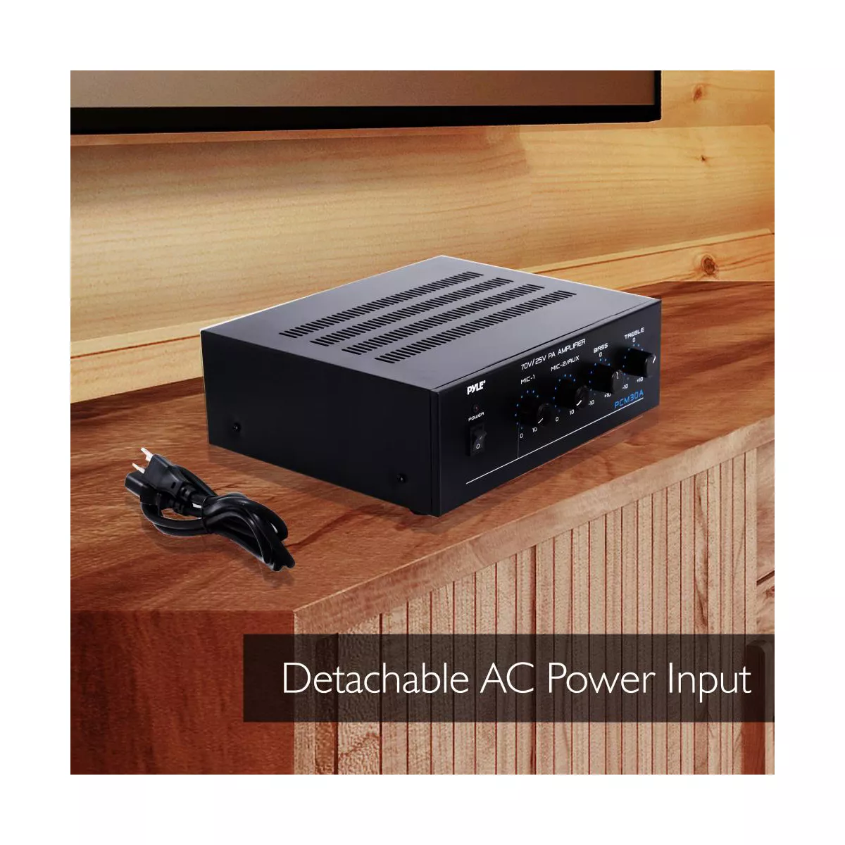 Pyle Home PCM30A Powerful 500 Watt Max Power Wireless Bluetooth PA Speaker Amplifier Amp Receiver Box Home Audio System with Remote Control