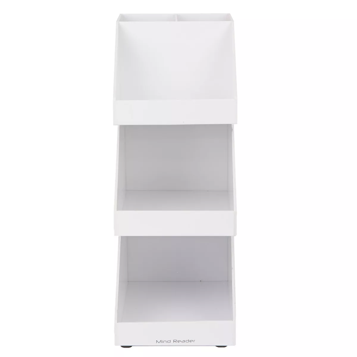 Mind Reader Acrylic 3-Tier High Quality Coffee / Tea Condiment Organizer, White