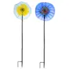 Evergreen Flag Beautiful Blue Art Glass Flower Garden Stake - 10 x 10 x 40 Inches Homegoods and Decorations for Every Space