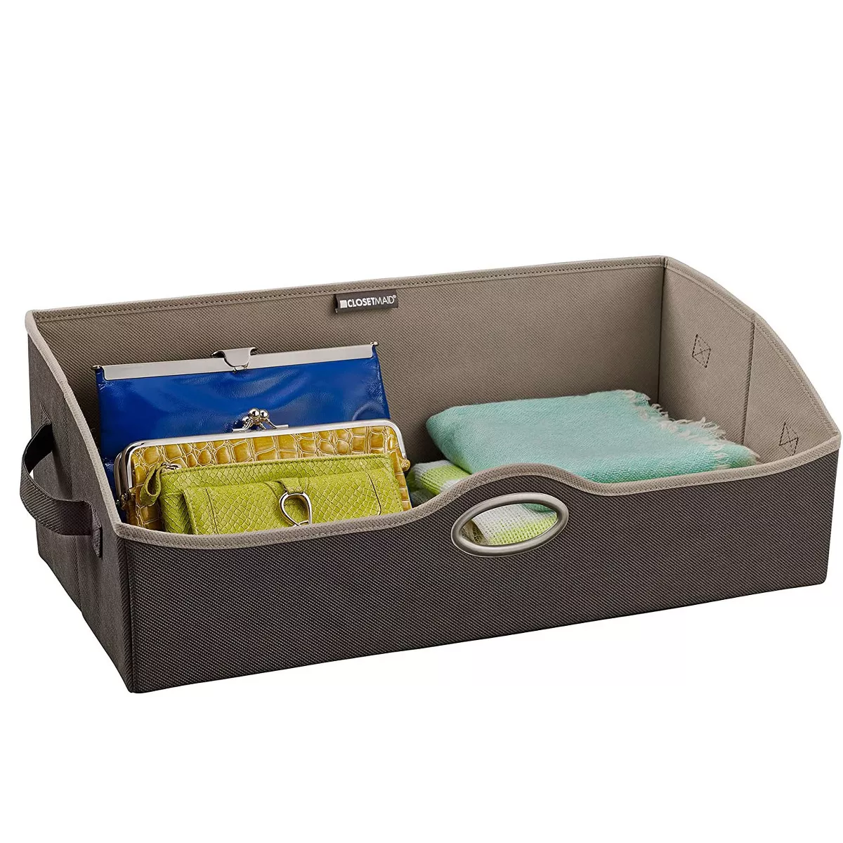 ClosetMaid 3149300 Large Spacious Durable Fabric Organizer Multiple Item Rectangular Nonwoven Polypropylene Storage Bin, Charcoal