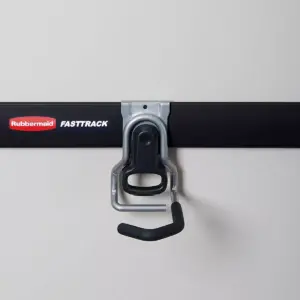 Rubbermaid Heavy Duty Universal Vertical FastTrack Hanging Wall Mount Bike Hook Garage Storage Organizer (6 Pack)