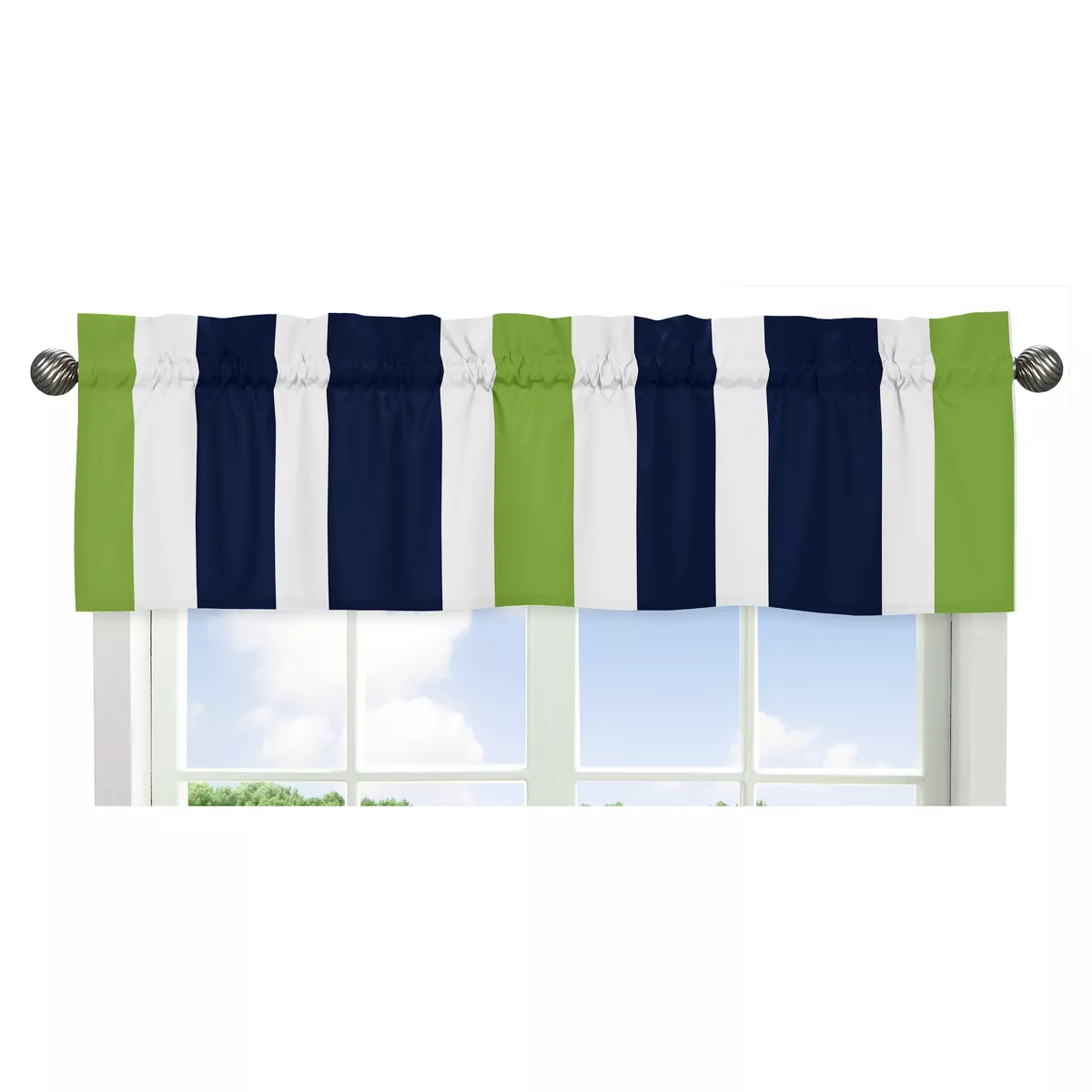 Navy & Lime Stripe Comforter Set (Twin) - Sweet Jojo Designs