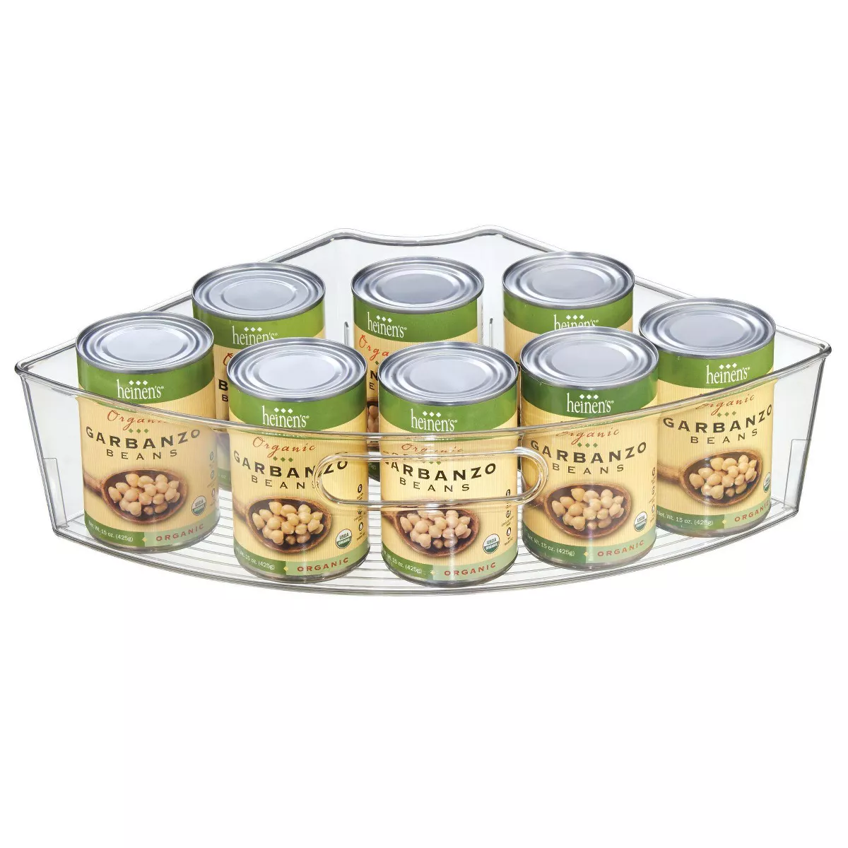 iDESIGN Linus 1/4 Wedge Lazy Susan Large Clear