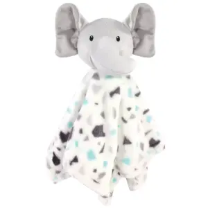 Luvable Friends Baby Plush Blanket and Security Blanket, Terrazzo Elephant, One Size