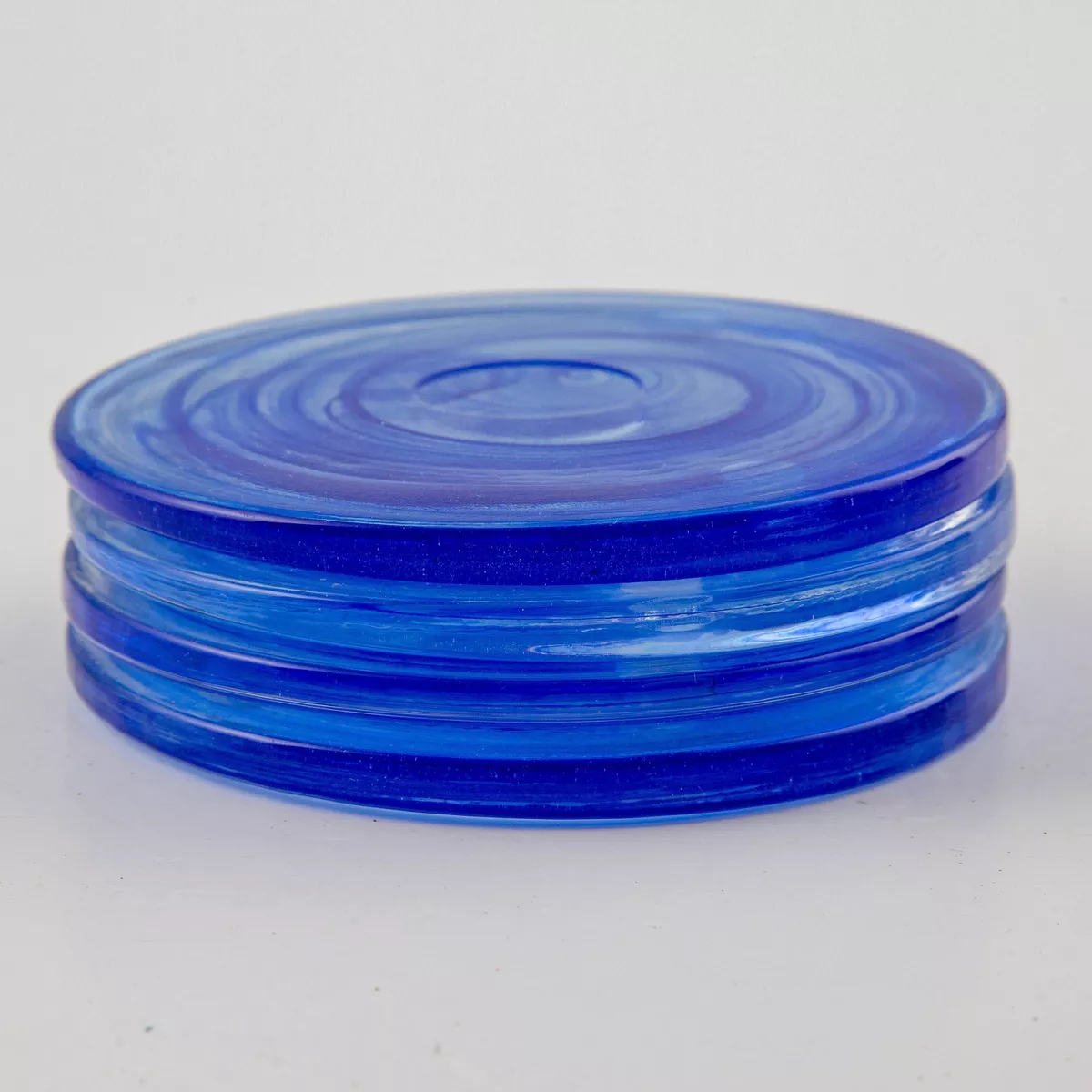 Thirstystone Alabaster Glass Coasters - Dark Blue