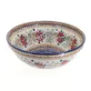 Blue Rose Polish Pottery Red Daisy Large Serving Bowl