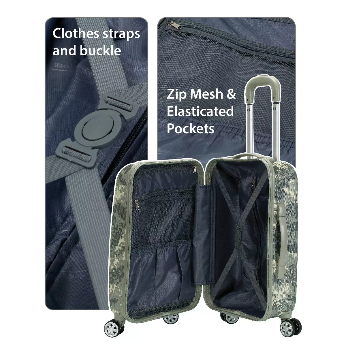 Rockland 20'' Polycarbonate Carry On Hardside Suitcase