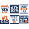 Big Dot of Happiness Happy Father's Day - Funny We Love Dad Party Decorations - Drink Coasters - Set of 6