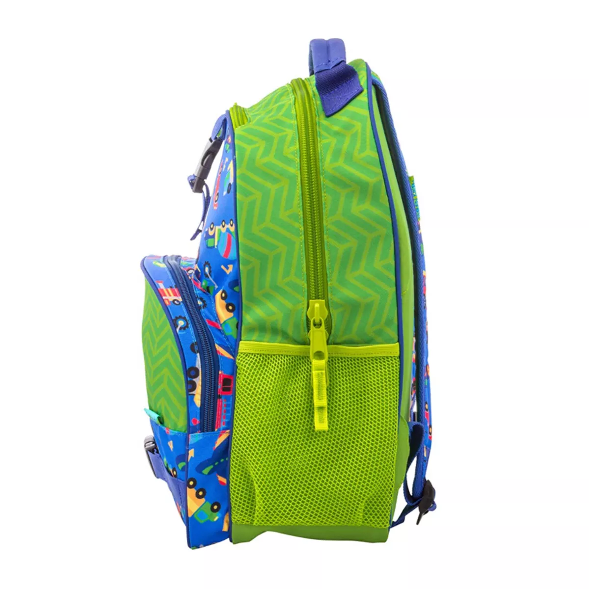 Stephen Joseph All Over Print Kids Backpack School Bag with Buckles, Adjustable Shoulder Straps, and 2 Mesh Pockets for Boys and Girls, Transportation