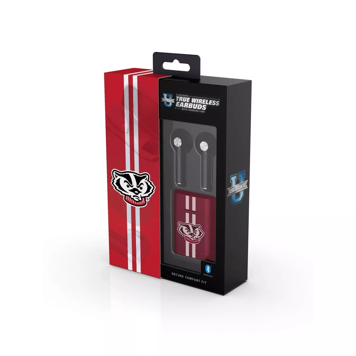 NCAA Wisconsin Badgers True Wireless Bluetooth Stem Earbuds