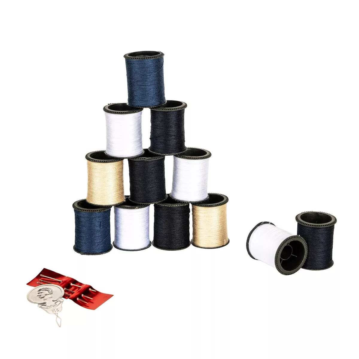 Singer 25yd 72 Spools Polyester Hand Sewing Thread in Neutral Basics