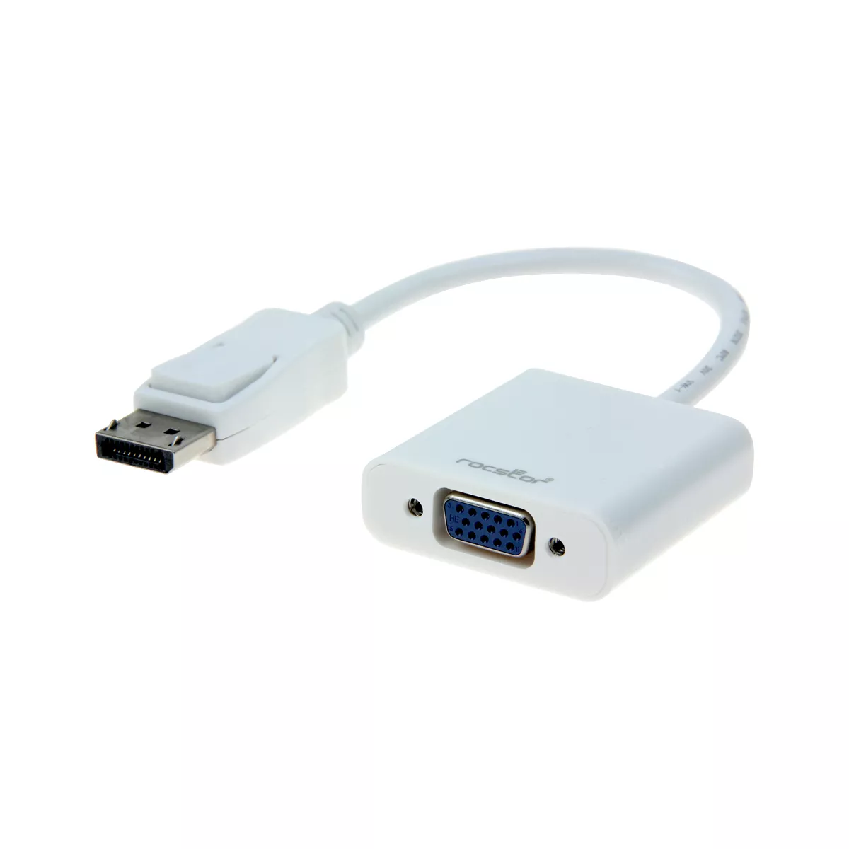 Rocstor DisplayPort to VGA Video Adapter Converter (Y10A102-W1),White
