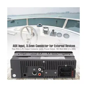 Pyle PLMRDK17 4 Inch In Dash LCD Display Multiple Input Stereo Radio Receiver for Cars, Boats, and Marine Watercraft Vehicles, Camo (4 Pack)