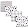 Little Treasure Baby Boy Cotton Flannel Receiving Blankets, Gentleman 4-Pack, One Size