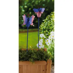 Evergreen Flag Beautiful Dragonfly Americana Spinning Garden Stake - 6 x 6 x 28 Inches Homegoods and Decorations for Every Space