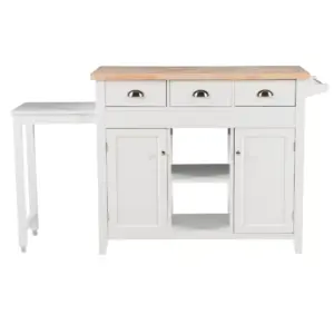 Sheridan Kitchen Cart - White - Linon