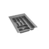 Rev-A-Shelf GCT-2S-52 Medium Trim-to-Fit Glossy Plastic Cutlery 6 Compartment Tray Insert Utensil Organizer for Kitchen Cabinet Drawers, Sliver