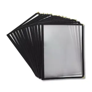 Juvale 12-Pack 4 Page Double View Clear PVC Restaurant Menu Covers for A4 Size Sheet