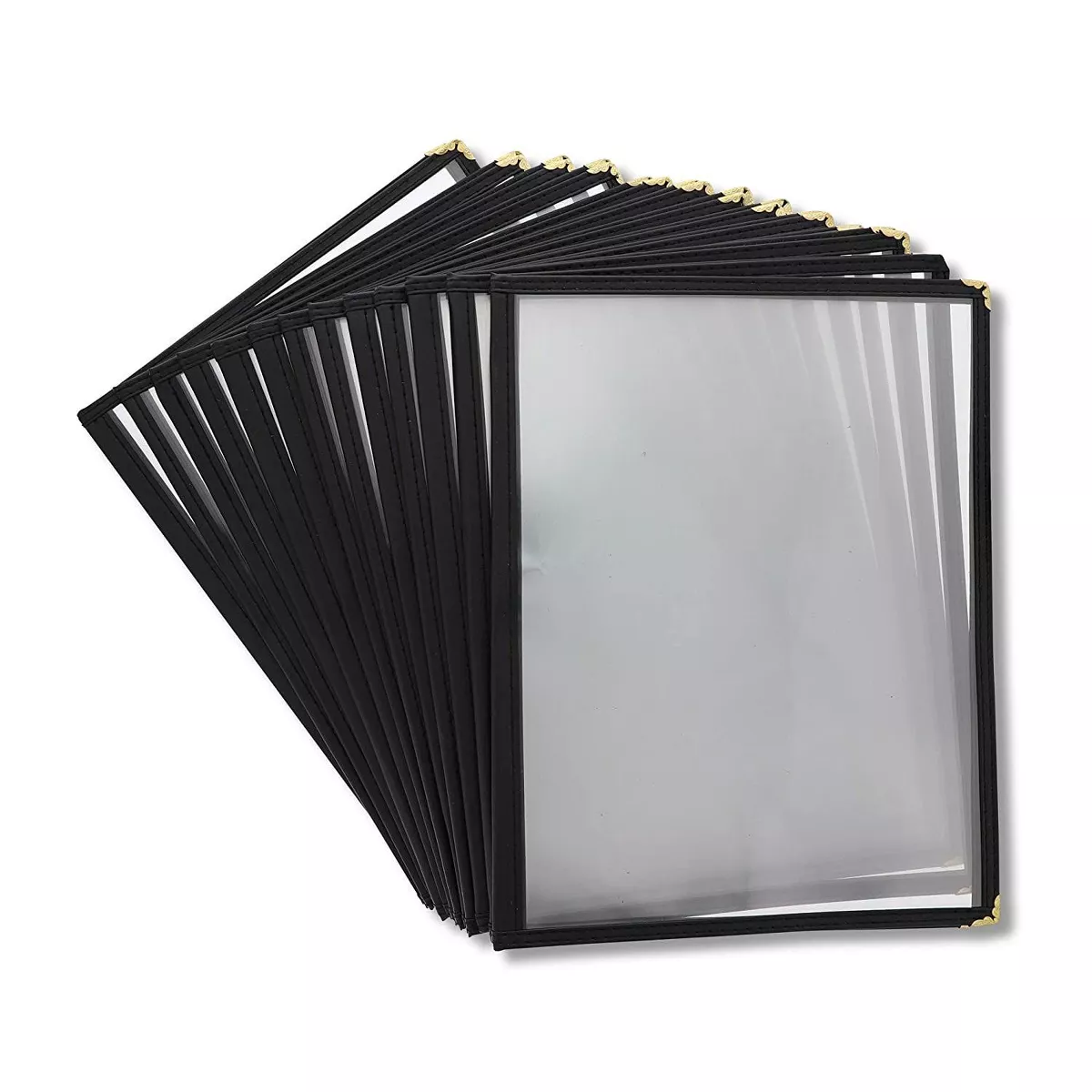 Juvale 12-Pack 4 Page Double View Clear PVC Restaurant Menu Covers for A4 Size Sheet
