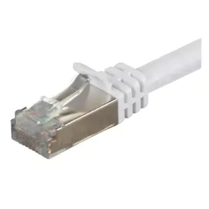 Monoprice Cat7 Ethernet Network Patch Cable - 2 feet - White | 26AWG, Shielded, (S/FTP) - Entegrade Series