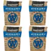 Western Premium BBQ 180 Cubic Inch Hickory Barbecue Flavorful Heat Treated Grilling Smoking Wood Chips for Charcoal Gas and Electric Grills (4 Pack)