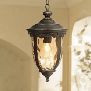 John Timberland Rustic Outdoor Ceiling Light Bronze 18