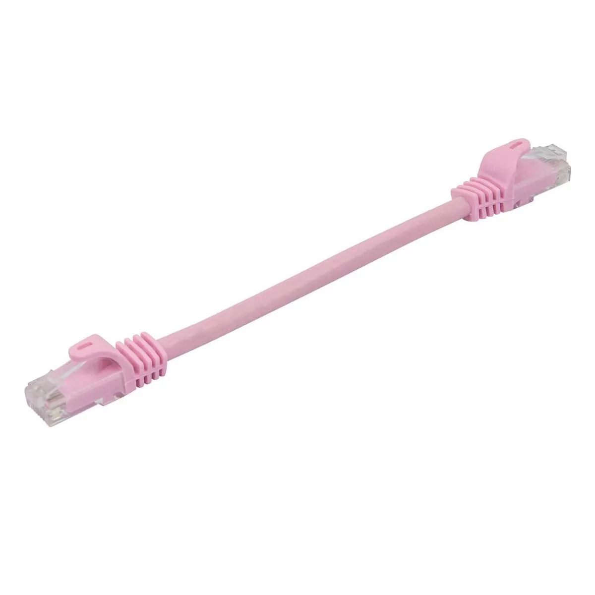 Monoprice Cat6 Ethernet Patch Cable - 0.5 Feet - Pink | Network Internet Cord - RJ45, Stranded, 550Mhz, UTP, Pure Bare Copper Wire, 24AWG - Flexboot