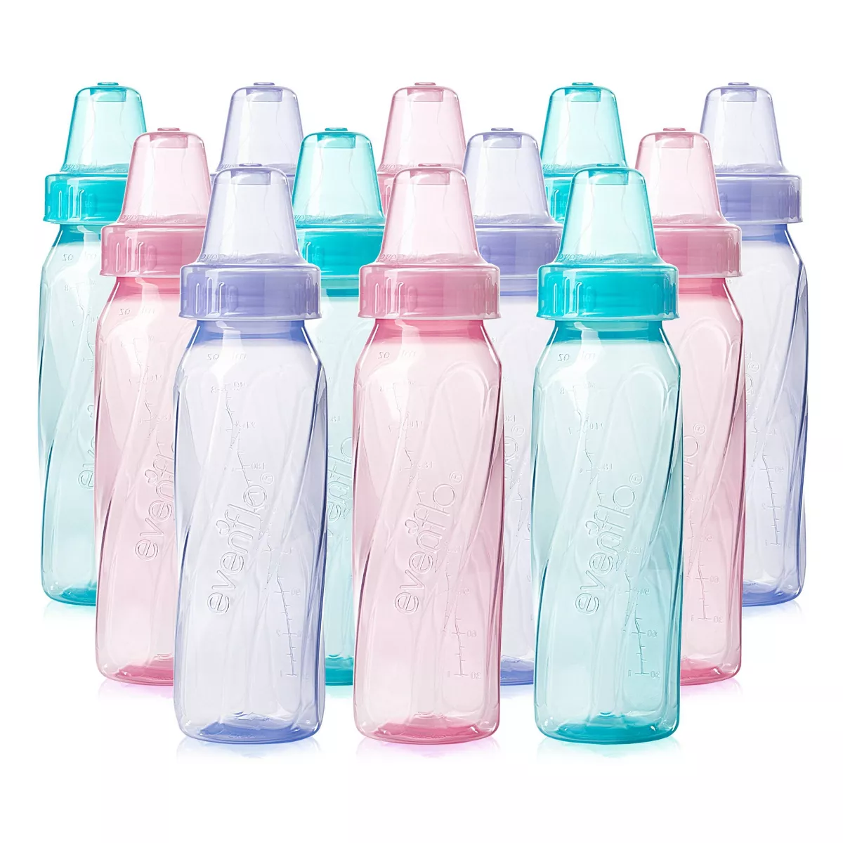 Evenflo Feeding Classic Tinted BPA Free Plastic Baby Bottles - 8oz /12ct