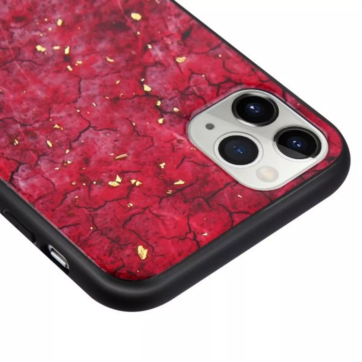 MYBAT Pomzie Hybrid w/Pom-pom Wrist Strap Ruby Red Hard Dual Layer Plastic TPU Case For Apple iPhone 11 Pro, Red