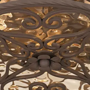John Timberland Rustic Farmhouse Outdoor Ceiling Light Fixture Dark Walnut 15