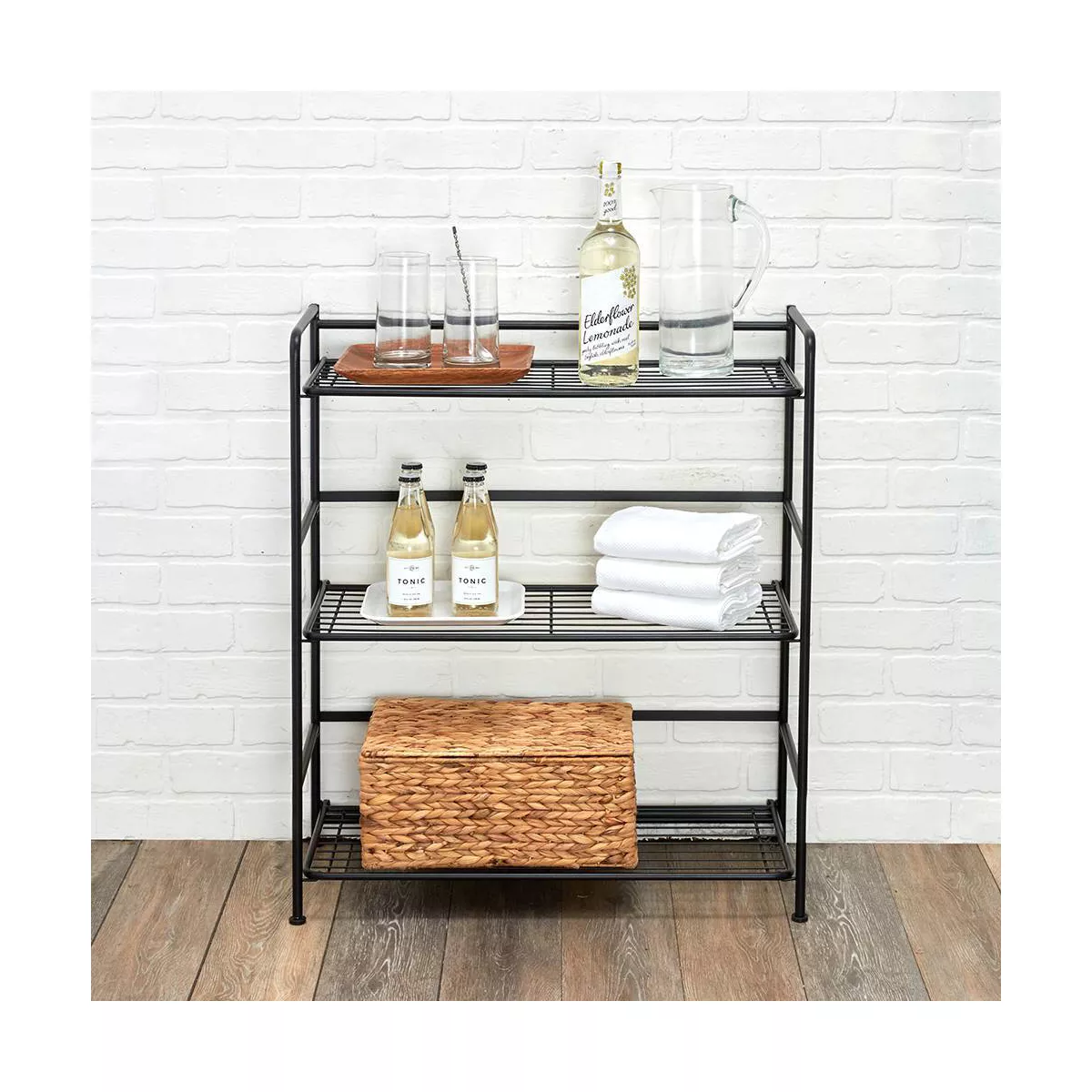 FlipShelf Wide 3 Shelf Black