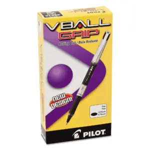 Pilot VBall Grip Liquid Ink Roller Ball Stick Pen Black Ink .7mm Dozen 35570