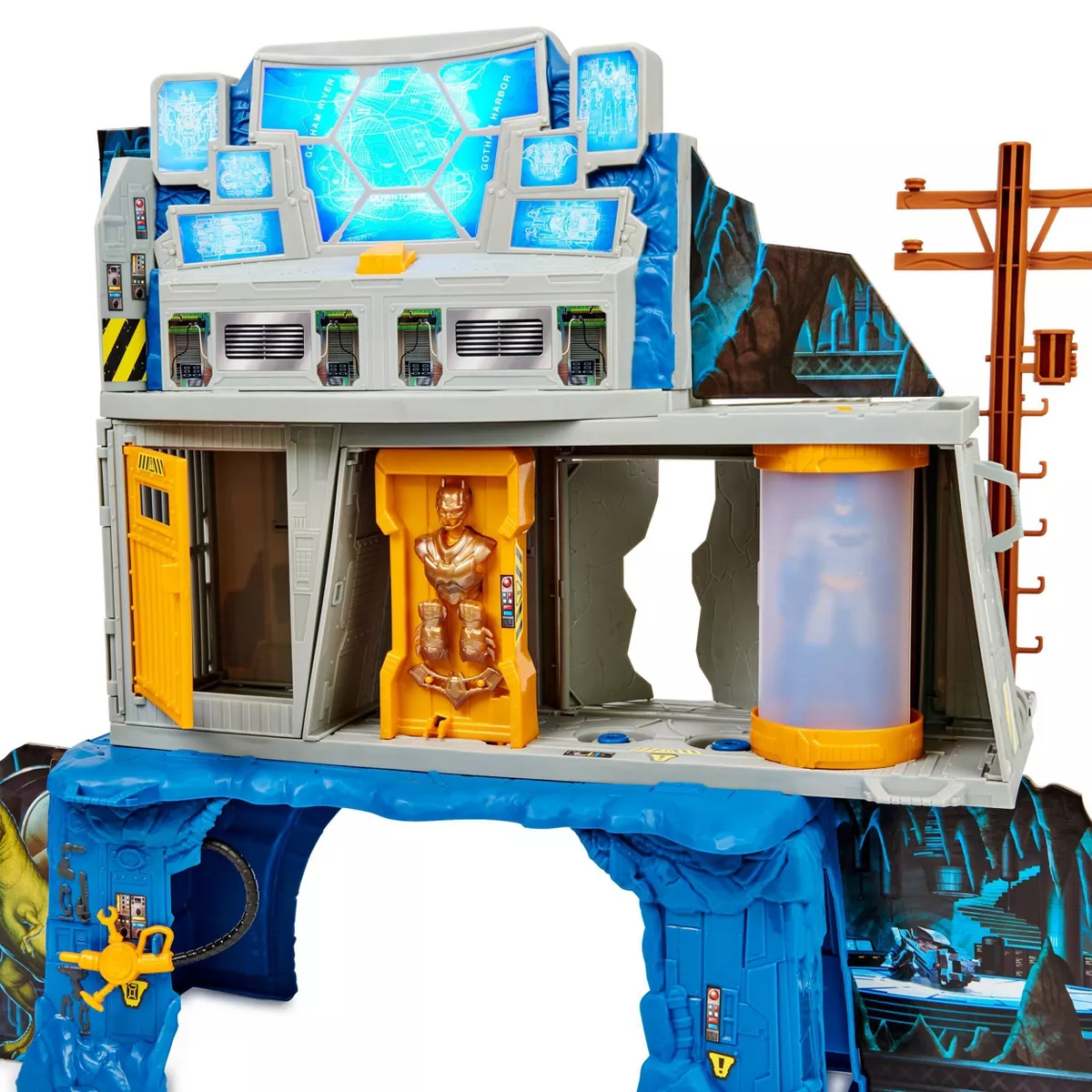 BATMAN 3-in-1 Batcave Playset with Exclusive 4