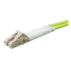 Monoprice Fiber Optic Cable - Green - 5 Meter | OM5, LC/UPC-LC/UPC, Multi Mode Duplex, (50/125 Type) - Entegrade Series