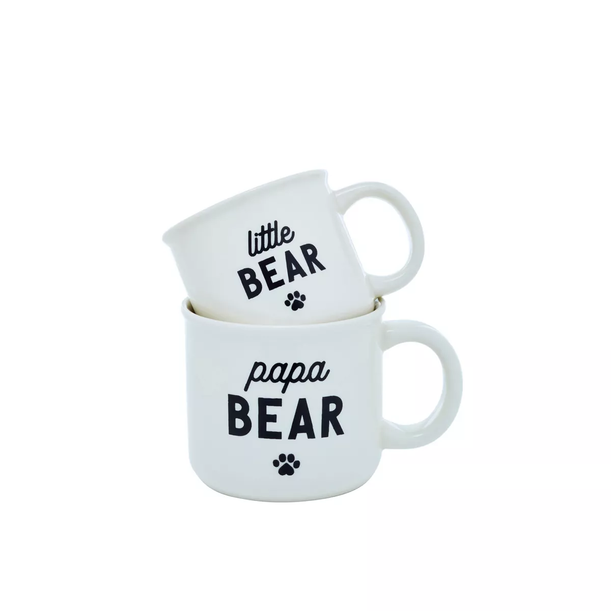 2pc Stoneware Papa Bear and Little Bear Mug Set - Parker Lane