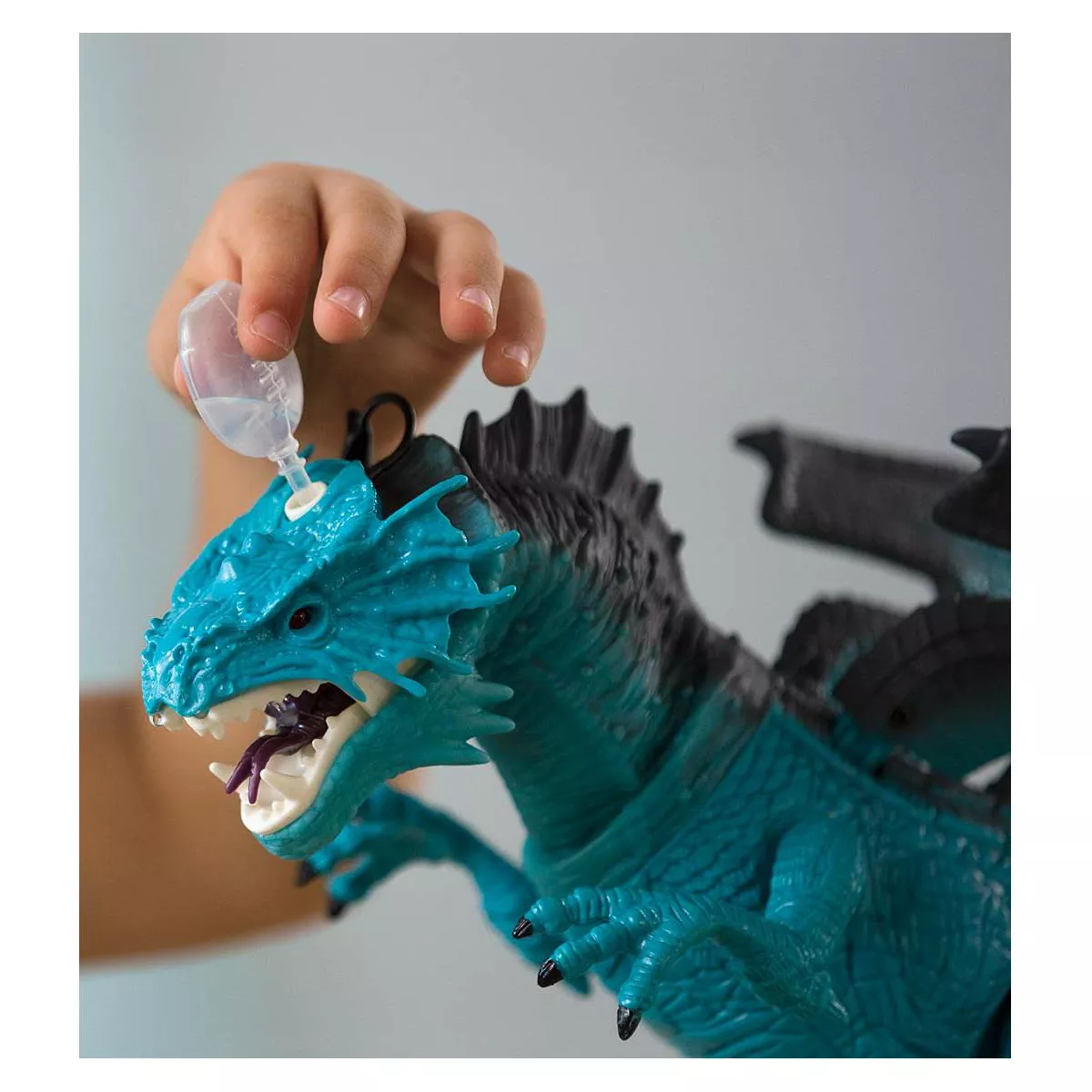 HearthSong Steam-Breathing Dragon for Kids' Imaginative Play- Screeches, Stomps, and Snorts Cool Steam