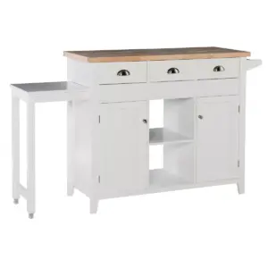 Sheridan Kitchen Cart - White - Linon