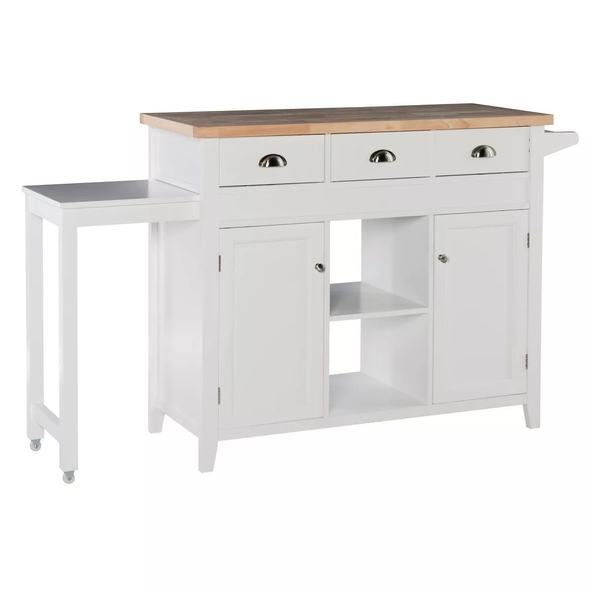 Sheridan Kitchen Cart - White - Linon