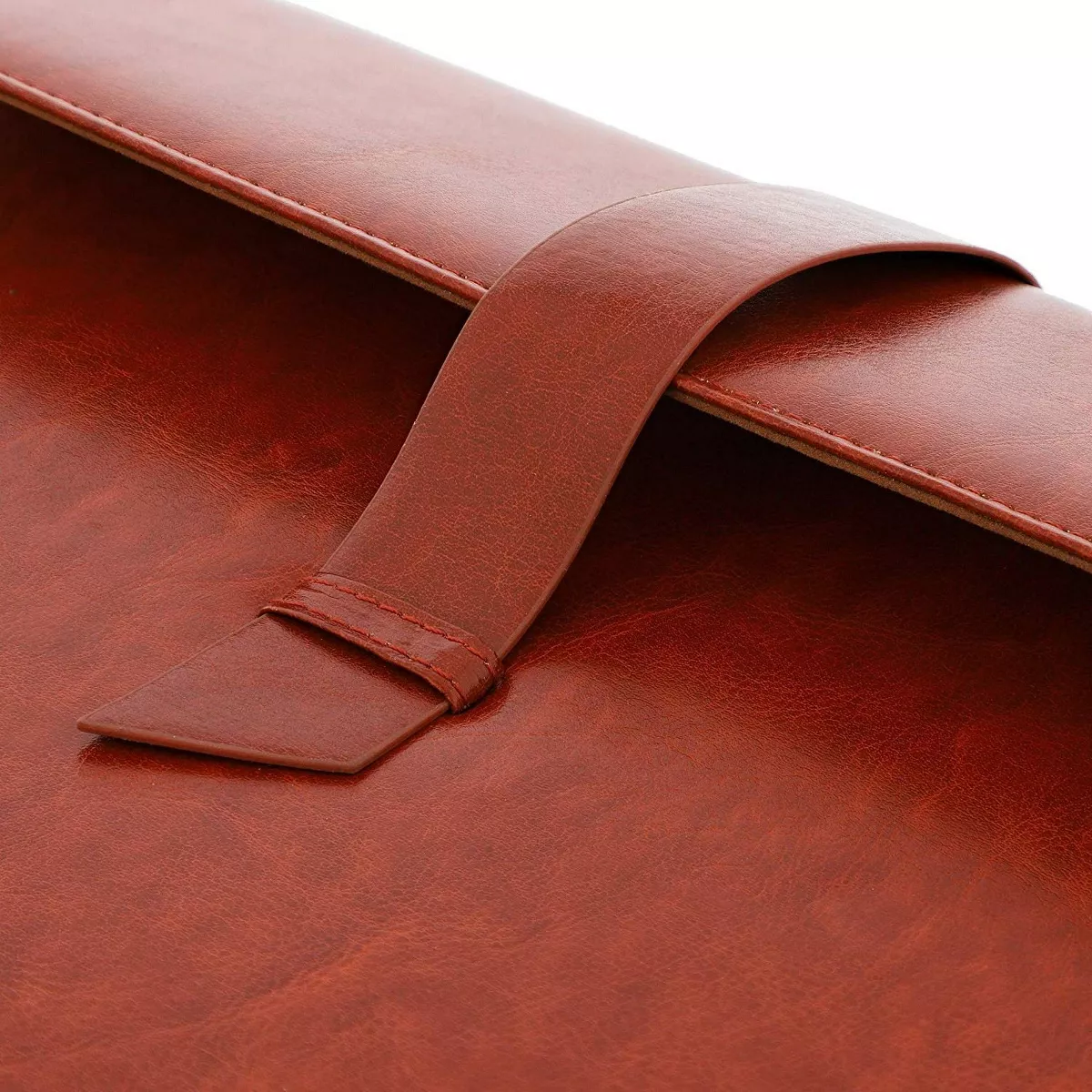 PU Leather Business Padfolio, Portfolio Folder with Pockets Holds Pens, Letter Size Notepad, Business Cards for Interview & Legal Document, Dark Tan
