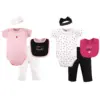 Hudson Baby Infant Girl Layette Boxed Giftset, Sparkle, 0-6 Months