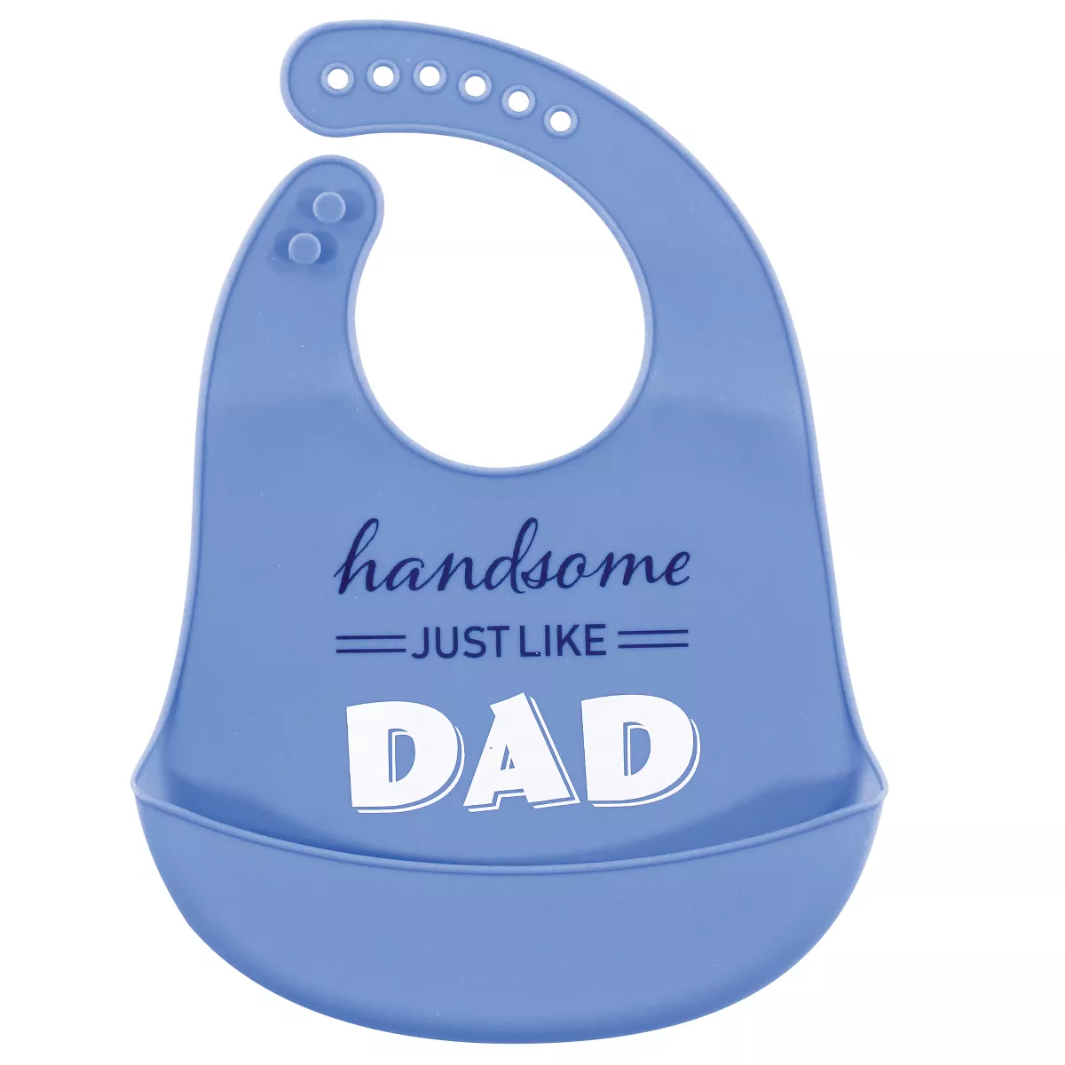 Hudson Baby Infant Boy Silicone Bibs 2pk, Handsome Just Like Dad, One Size