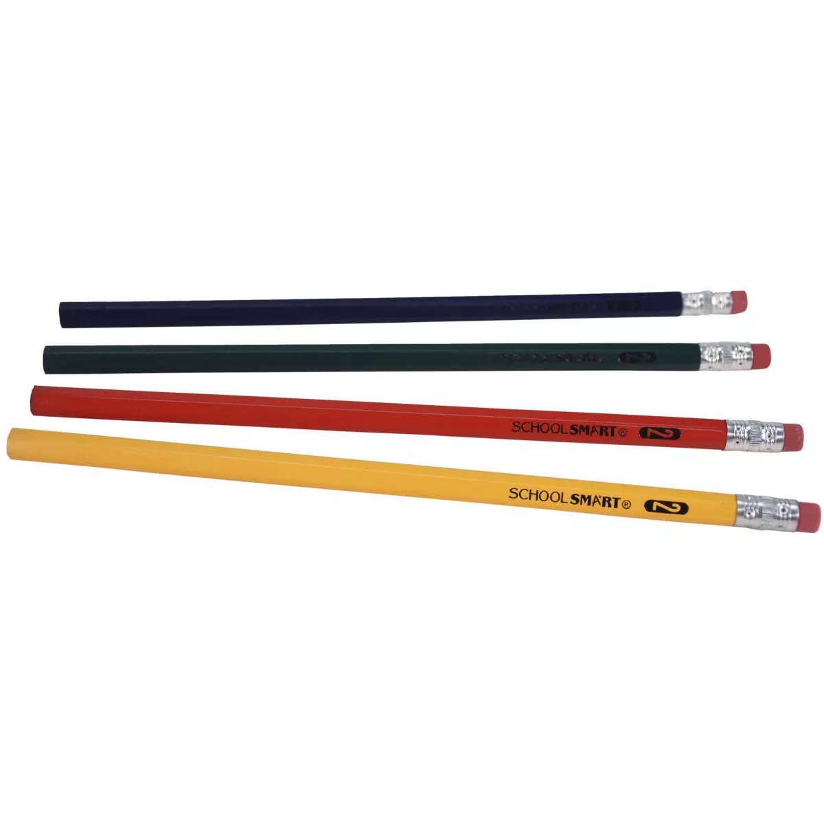 School Smart Traditional No 2 Pencils, Assorted Colors, pk of 144
