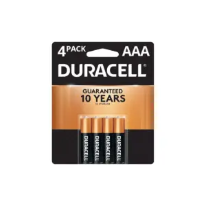 Duracell Coppertop AAA Batteries - 4 Pack Alkaline Battery