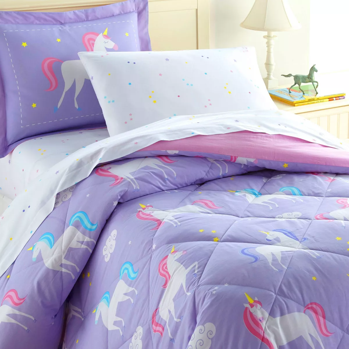 5pc Twin Unicorn Cotton Bed in a Bag - WildKin