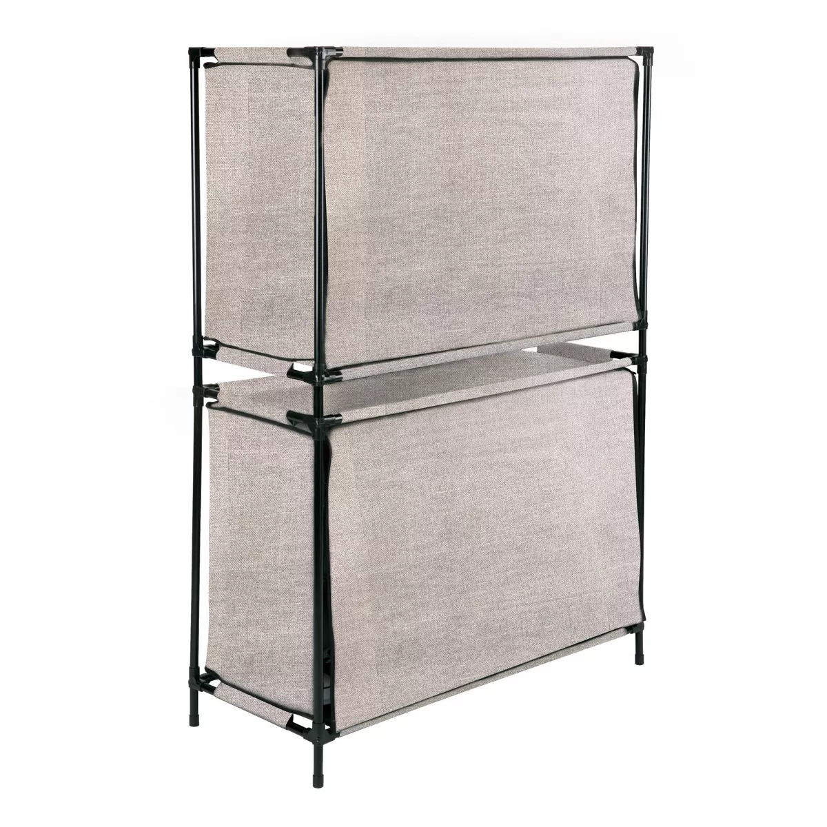 Simplify 16 Compartment Shoe Cubby Faux Jute