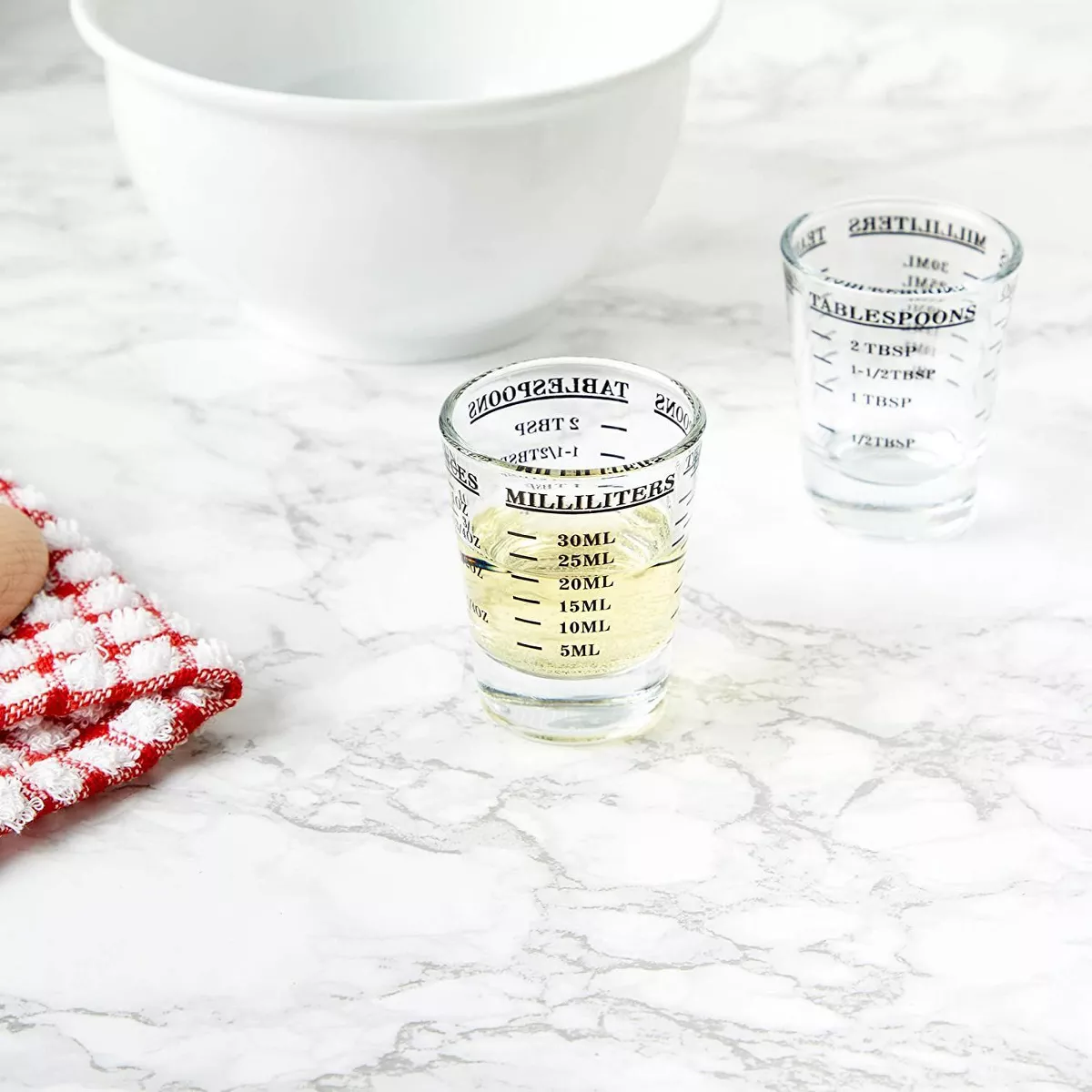 Okuna Outpost 6 Pack Clear Measuring Cup Wine Glass Espresso Shot Glasses, 1 oz / 30 ml