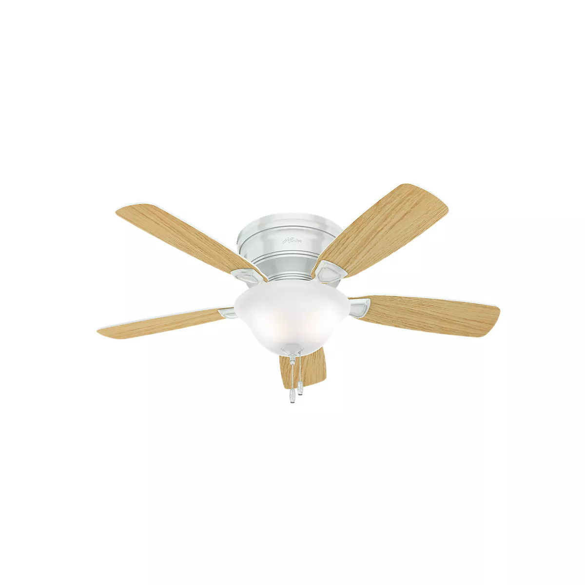 48" LED Low Profile Ceiling Fan (Includes Energy Efficient Light Bulb) White - Hunter