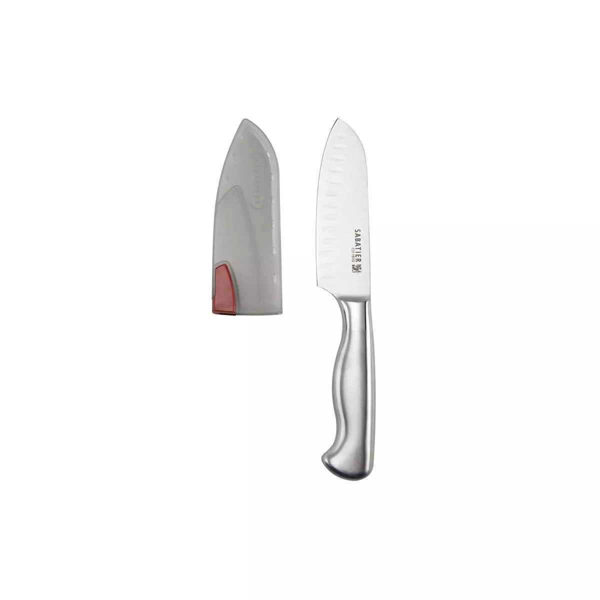 Sabatier Stainless Steel Edgekeeper 5" Santoku Knife with Sleeve